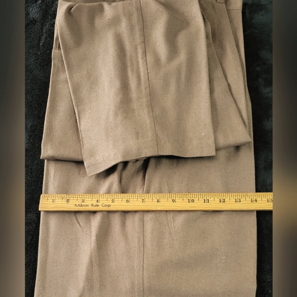 80's Pleated Silk Pants Mens 38 - Picture 9 of 10